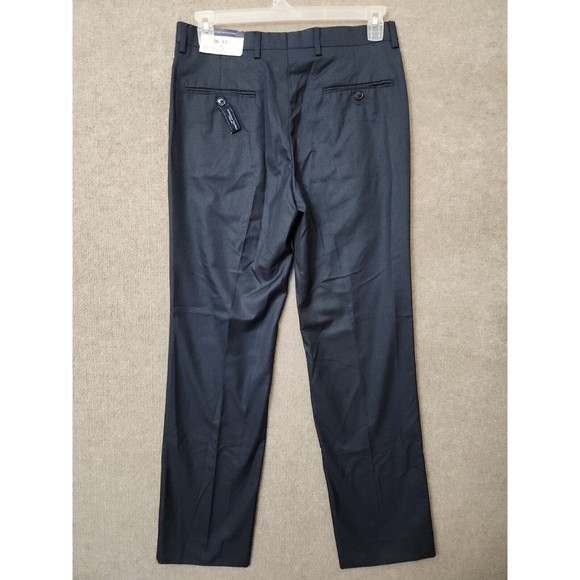 Tommy Hilfiger Tailored Trim Fit Dress Pants Mens 32x32 Blue Patterned Suit NEW - Picture 4 of 9